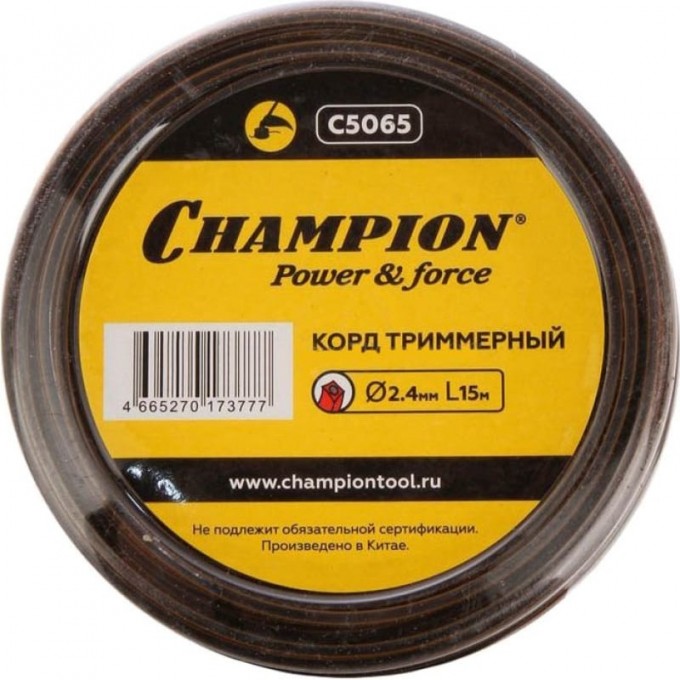 Корд триммерный CHAMPION Nylplus Square 2.4 мм х 15 м, C5065 CH-C5065