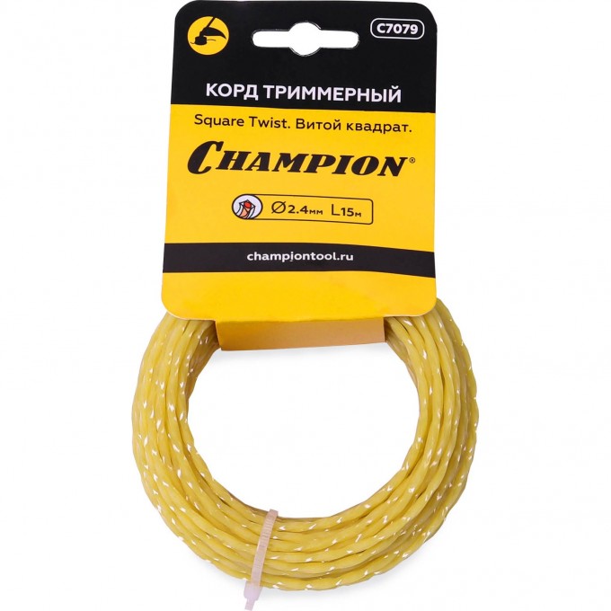 Корд триммерный CHAMPION Square Twist 2.4 мм х 15 м, C7079 CH-C7079