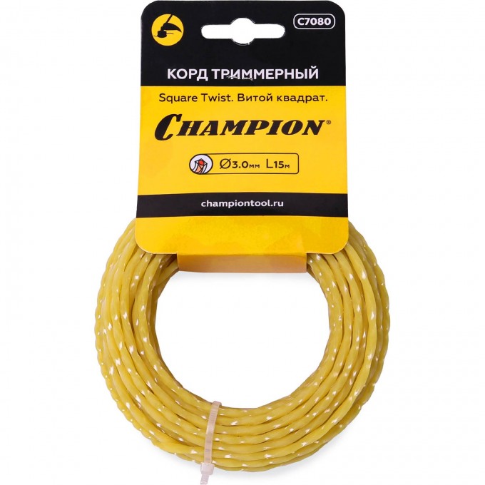 Корд триммерный CHAMPION Square Twist 3.0 мм х 15 м, C7080 CH-C7080