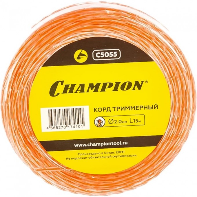 Корд триммерный CHAMPION Square Twist DUO 2.0 мм х 15 м, C5055 CH-C5055