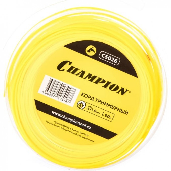 Корд триммерный CHAMPION Star 1,6 мм х 90 м, C5026 CH-C5026