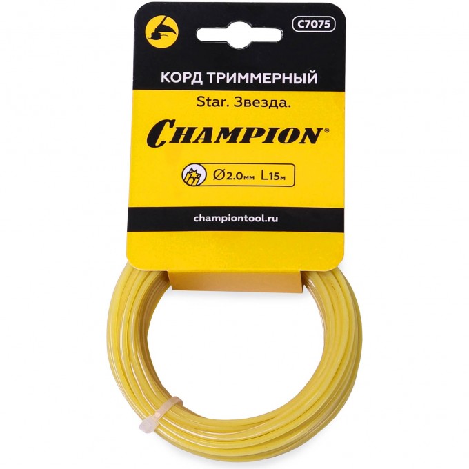 Корд триммерный CHAMPION Star 2.0 мм х 15 м, C7075 CH-C7075