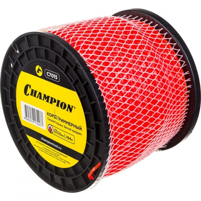 Корд триммерный CHAMPION Twisted Square 3.0 мм х 164 м, C7015 CH-C7015