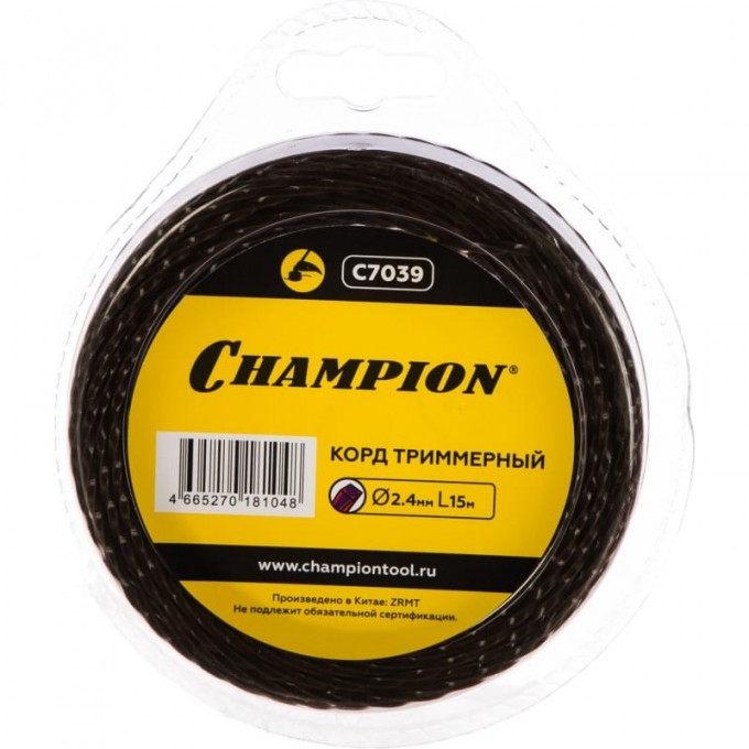 Корд триммерный CHAMPION MAGIC 2.4мм*15м (витой квадрат) CH-C7039